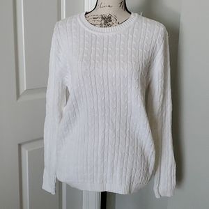 Cotton cable knit sweater